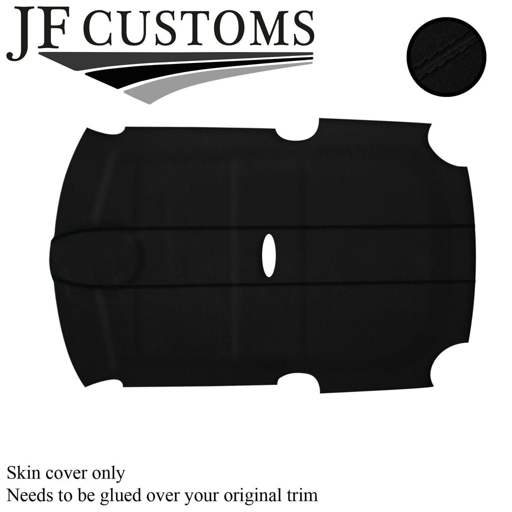 BLACK STITCH LEATHER & SUEDE COVERS FOR BMW MINI R50 R53 01-06 TOP RECOVERY KIT