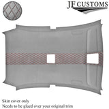 DSG2 D RED STITCH L GREY SUEDE HEADLINER COVER FOR BMW E81 04-13 HATCHBACK 3DR