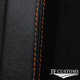 ORANGE STITCH LEATHER GLOVE BOX COVER FITS VW T4 TRANSPORTER CARAVELLE CAMPER