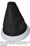 BLACK STITCH MANUAL LEATHER GEAR GAITER FITS HYUNDAI I20 2008-2014 CUSTOM NEW