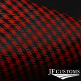 FITS VW GOLF MK5 V 03-09 RED STITCH UV PRINTED LEATHER GEAR GAITER + FRAME