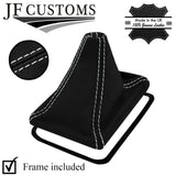 WHITE STITCH LEATHER HI LOW +PLASTIC FRAME FITS TOYOTA LAND CRUISER PRADO 03-09