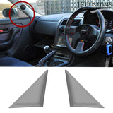 L GREY ST 2X WING MIRROR DOOR TRIM COVER+PLASTIC FRAMES FITS NISSAN SKYLINE R33