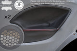 RED STICH 2X REAR DOOR CARD TRIM LEATHER COVER FITS SEAT IBIZA MK5 09-15 3DR