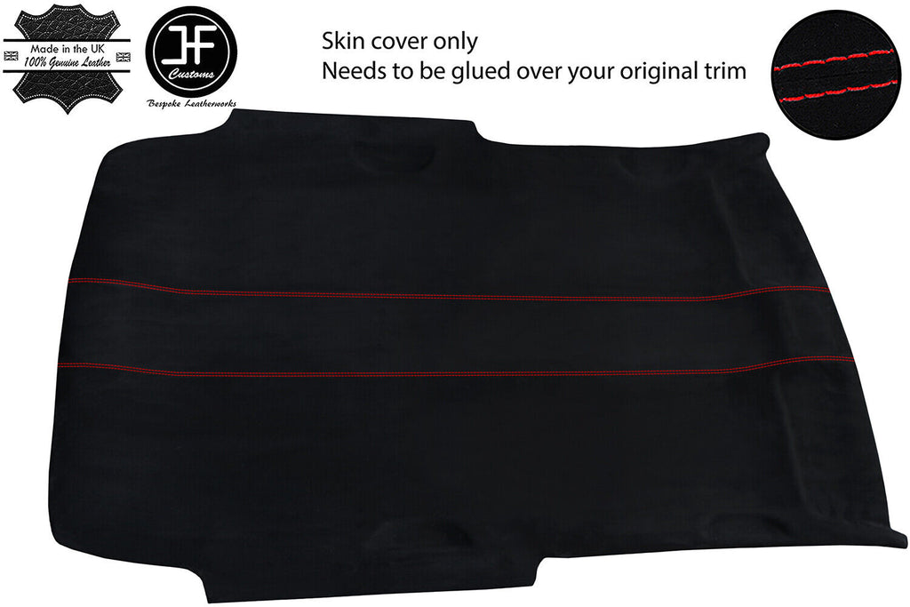 RED STITCH ROOF HEADLINING LUXE SUEDE COVER FITS VW GOLF MK4 98-05 3 DOOR JF1