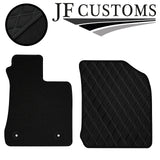 GREY DIAMOND STITCH VINYL 2X TAILORED FLOOR CARPET FOR TOYOTA HILUX 11-17 JF1