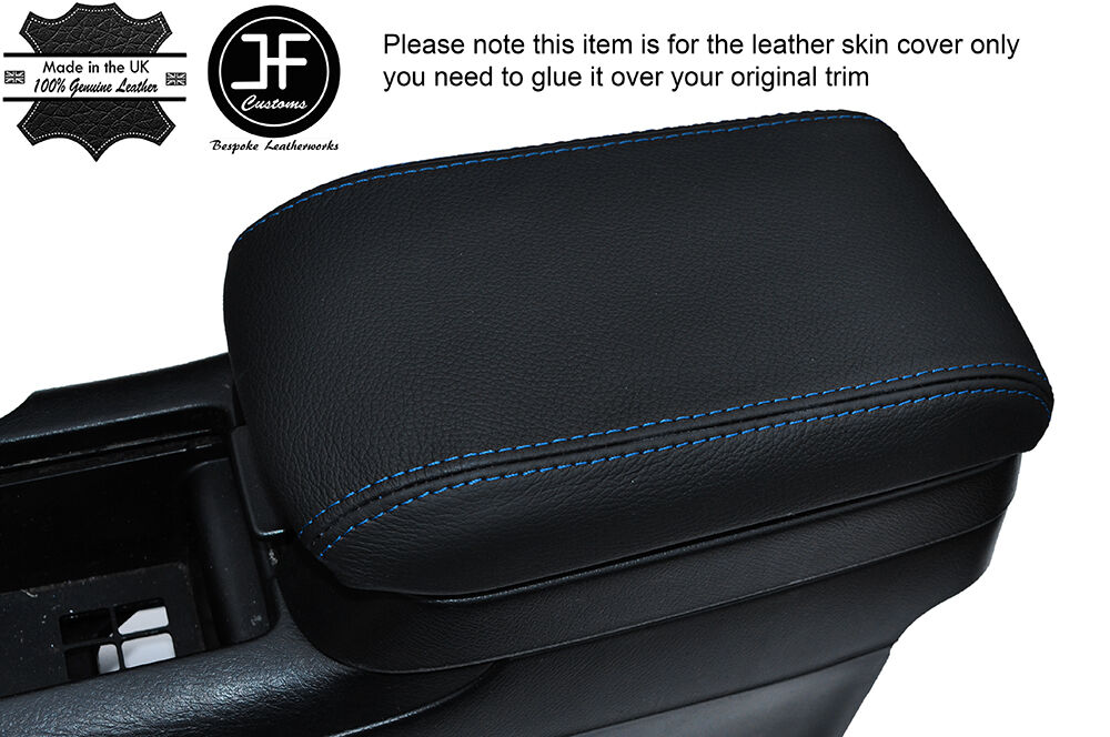 BLUE STITCH LEATHER ARMREST COVER FITS HONDA PRELUDE MK5 GENERATION 5 97-01