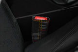 YELLOW STITCH RED TARTAN 2X SEAT BELT TALL COVERS FOR VW T6 TRANSPORTER