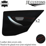 D RED STITCH LEATHER 2X REAR DOOR CARD TRIM COVER FOR BMW F30 11-18 SALOON