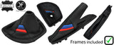 BLACK STITCH TRI STRIPE AUTOMATIC GAITERS+PLASTIC FRAME FOR BMW E81 E82 E87 E88