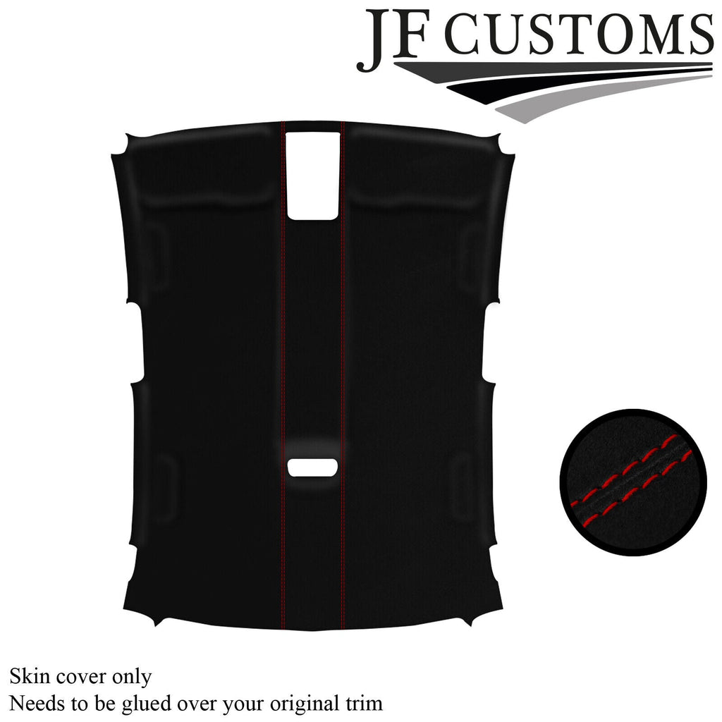 D RED STITCH LUXE SUEDE ROOF HEADLINER COVER FOR AUDI A3 RS3 8V 13-20 SALOON