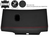 RED STITCH LEATHER & CARBON VINYL GLOVE BOX LID COVER FITS CORVETTE C6 05-13
