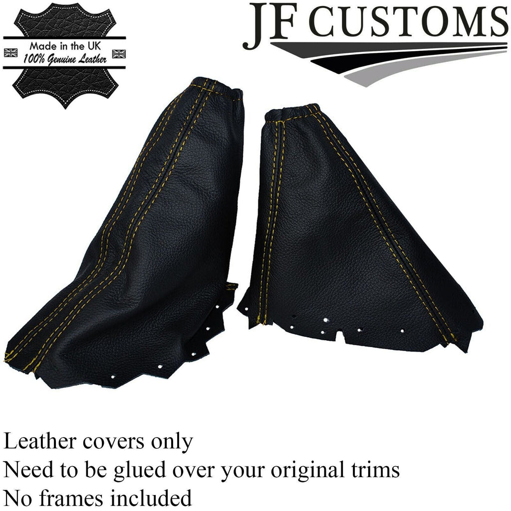 YELLOW STITCH GEAR HANDBRAKE LEATHER GAITER FITS FORD TRANSIT CONNECT 2002-2009