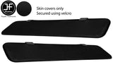 BLACK TOP GRAIN REAL LEATHER 2X SUN VISORS COVERS FOR SCANIA P-SERIES 2004-2019