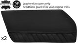 BLACK STITCH 2X FRONT DOOR CARD WITH POCKETS LEATHER COVERS FOR PORSCHE 911 912