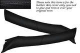 BLACK STITCHING FITS ALFA ROMEO 147 2X WINDSCREEN PILLAR LEATHER SKIN COVERS