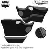 GREY BLACK 2X FRONT FULL DOOR CARD LEATHER COVERS FOR FORD TRANSIT MK7 06-14
