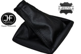 BLACK STITCH MANUAL LEATHER SKIN GEAR GAITER FOR DAEWOO KALOS CHEVROLET AVEO