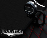 RED DIAMOND STITCH VINYL 4XTAILORED FLOOR CARPET FOR MERCEDES X CLASS 17-20 JF1