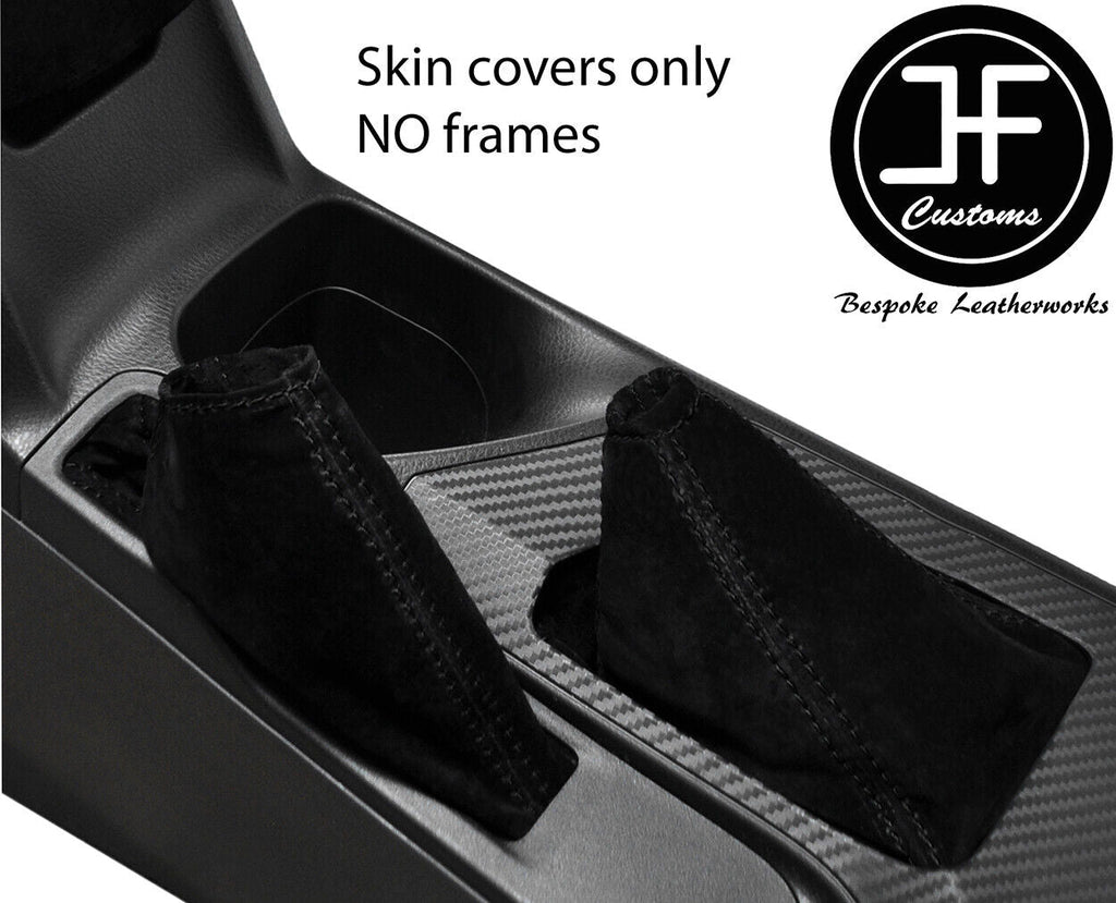 BLACK STITCH REAL SUEDE GEAR & HANDBRAKE GAITER FITS TOYOTA RAV 4 2013-2018