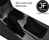 BLACK STITCH REAL SUEDE GEAR & HANDBRAKE GAITER FITS TOYOTA RAV 4 2013-2018