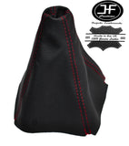 RED STITCHING MANUAL LEATHER GEAR GAITER FITS FORD MONDEO MK4 IV 2007-2014
