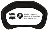 BLACK STITCHING SPEEDO SURROUND TRIM LEATHER COVER FITS TOYOTA YARIS 2012-2016