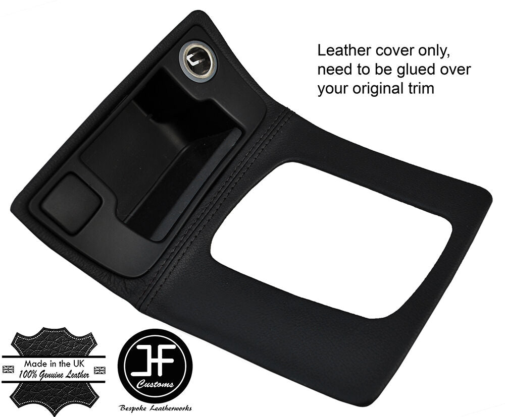 BLACK STITCHING GEAR SURROUND TRIM LEATHER COVER FITS SAAB 95 9-5 2006-2009