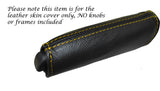 YELLOW STITCH HANDBRAKE HANDLE LEATHER SKIN COVER FITS ALFA ROMEO MITO 08-14