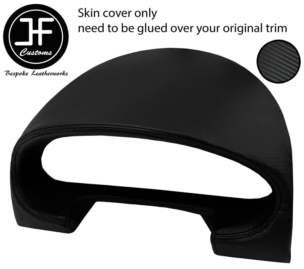 BLACK STITCH SPEEDO GAUGE HOOD CARBON VINYL COVER FOR MAZDA MX5 MK2 98-05 JF1