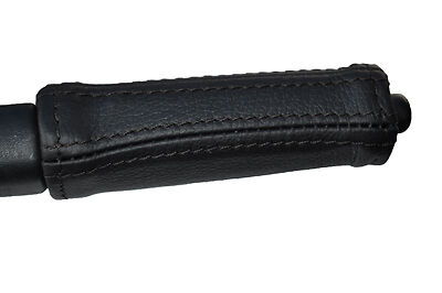 BLACK STITCHING FITS DAIHATSU COPEN 2003+ LEATHER HANDBRAKE HANDLE COVER ONLY
