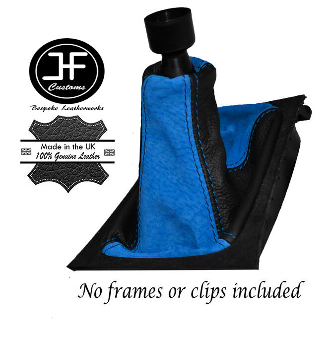 BLUE SUEDE BLACK LEATHER GEAR STICK GAITER FITS VAUXHALL OPEL ASTRA G 1998-2005