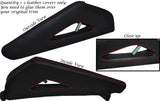 RED STITCH 2X FULL CENTER CONSOLE TRIANGLE SKIN COVERS FITS AUDI A3 8P 03-12