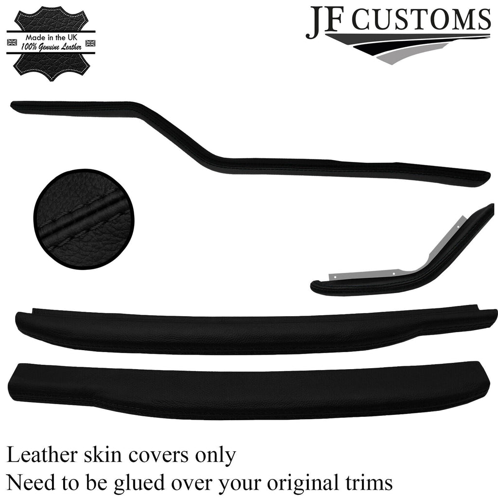 BLACK STITCH 4X DASH PADS LEATHER COVERS FOR TRIUMPH SPITFIRE MK4 GT6 CUSTOM NEW