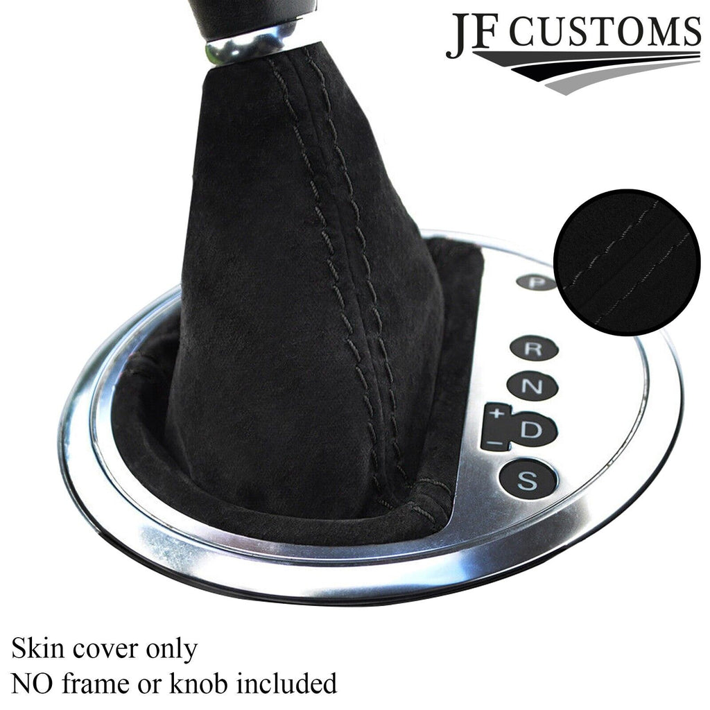 BLACK STITCHING REAL SUEDE AUTO AUTOMATIC GEAR GAITER FOR AUDI TT MK2 2006-2014