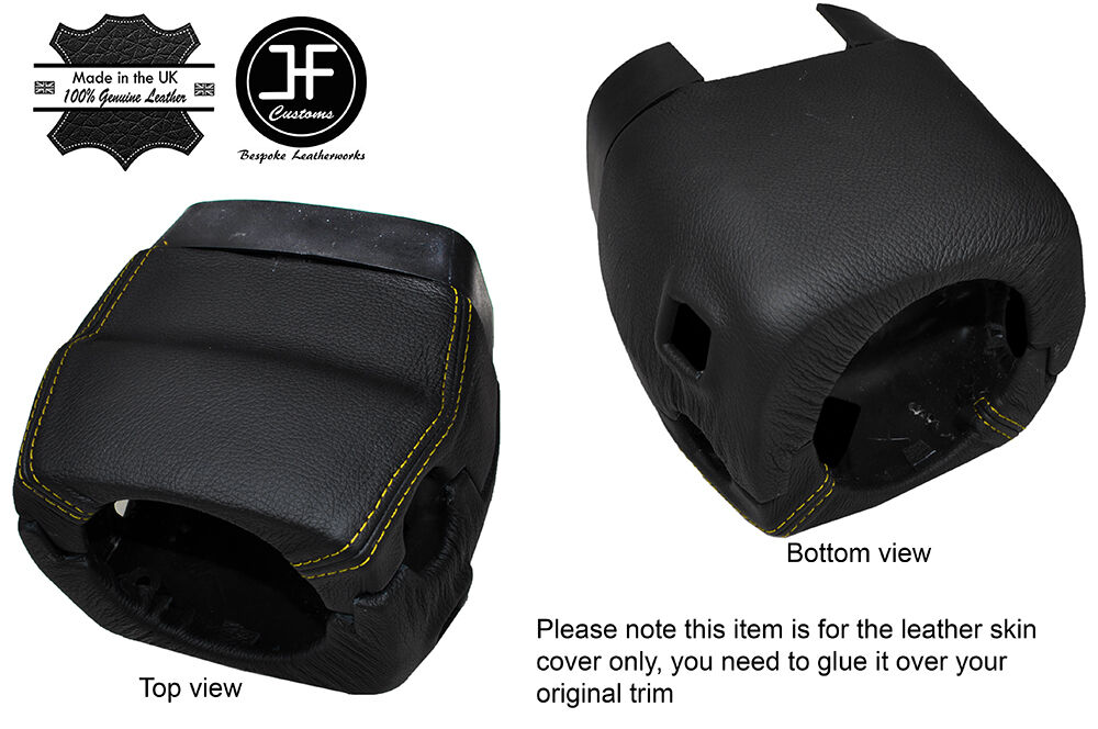 YELLOW STITCH STEERING SHROUD COLUMN LEATHER COVER FITS CORVETTE C6 2005-2013