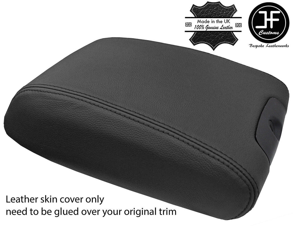 BLACK GENUINE REAL LEATHER ARMREST LID COVER FITS JEEP WRANGLER 2011-2017