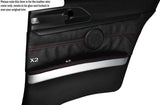 RED STITCH 2X REAR DOOR CARD TRIM LEATHER COVERS FITS BMW 3 SERIES E92 06-10