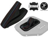 BLACK & TRI STITCH LEATHER AUTOMATIC GEAR HANDBRAKE GAITER FITS BMW E39 96-03