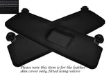 BLACK STITCHING 2X SUN VISORS LEATHER SKIN COVERS FITS AUDI R8 2007-2014