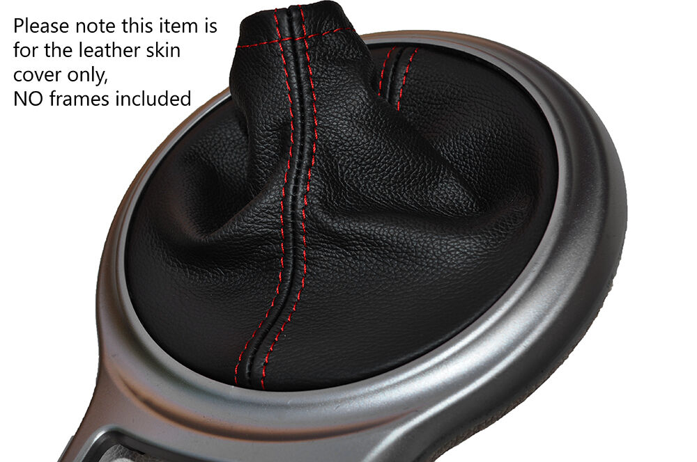RED STITCHING MANUAL LEATHER GEAR GAITER SHIFT BOOT FITS SUBARU BRZ 12-15