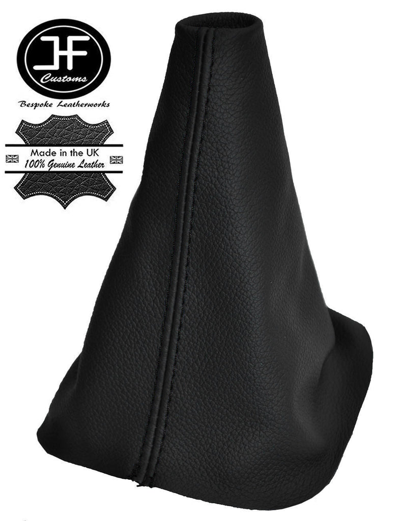 BLACK STITCHING MANUAL LEATHER GEAR STICK GAITER FITS PEUGEOT 208 2012-2016