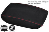 RED STITCHING ARMREST LID REAL SUEDE COVER FITS FORD MONDEO MK5 2014-2017