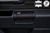 RED STITCH 2X FRONT DOOR HANDLE LEATHER COVERS FITS TOYOTA FJ CRUISER 07-15