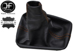 ORANGE STITCHING MANUAL LEATHER GEAR GAITER FITS VW CADDY MK3 04-10 CUSTOM NEW