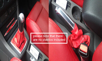 red leather FITS FORD FOCUS MK2 MK3 05-11 GEAR & HANDBRAKE GAITERS CUSTOM NEW