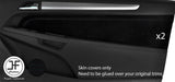 BLACK STITCH 2X DOOR CARD TRIM SUEDE COVERS FOR VAUXHALL OPEL ASTRA H MK5 3DR