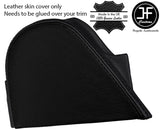 BLACK & BLACK REAL LEATHER HANDBRAKE E BRAKE TRIM COVER FITS CORVETTE C4 84-87