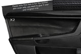BLACK STITCH 2X FRONT DOOR CARD TRIM SKIN COVER FITS MITSUBISHI EVO 10 STYLE 2