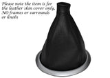 BLACK STITCHING LEATHER SKIN GEAR GAITER FITS FIAT SEDICI 2006+ CUSTOM NEW